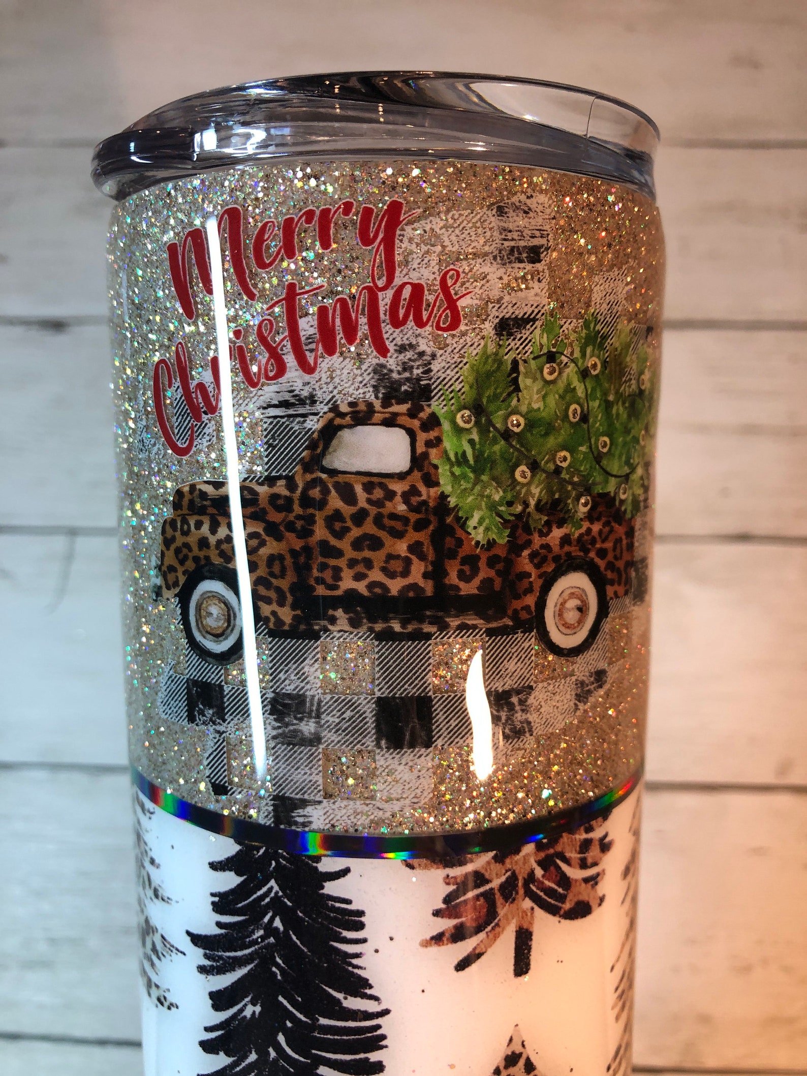 Merry Christmas Epoxy Tumbler Etsy