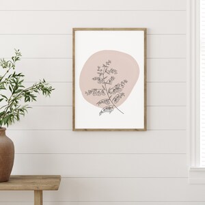 Minimal Neutral Floral Art