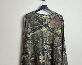 Mossy Oak Longsleeve T Shirt XL boxy fit Realtree Camouflage Wood Tarn