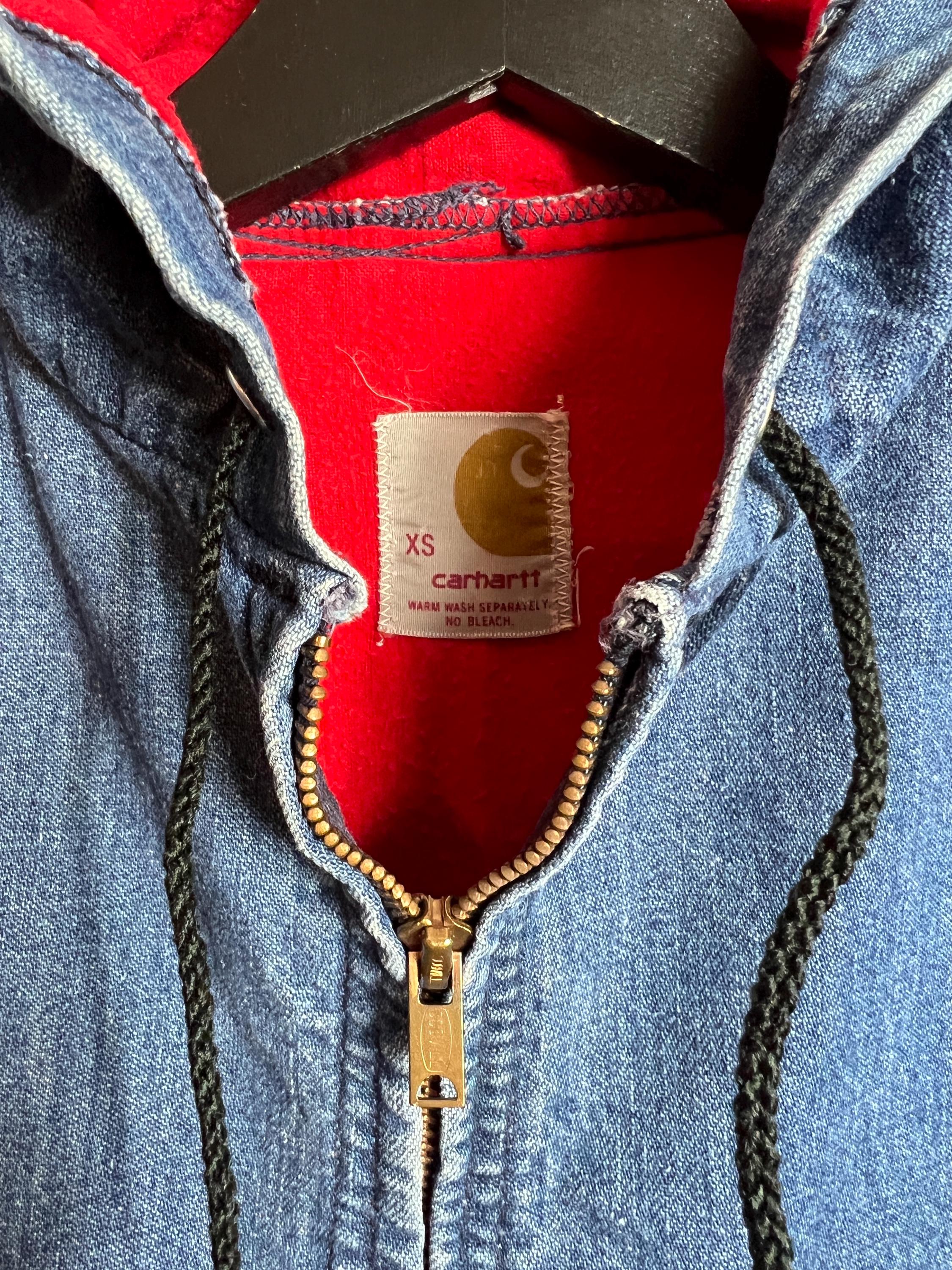 Vintage Carhartt Toddler Active Jacket Kids Denim Workwear 80s 90s 