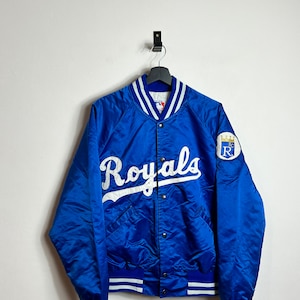 Vintage Starter KC Royals Jacket L Blue Diamond Collection MLB 