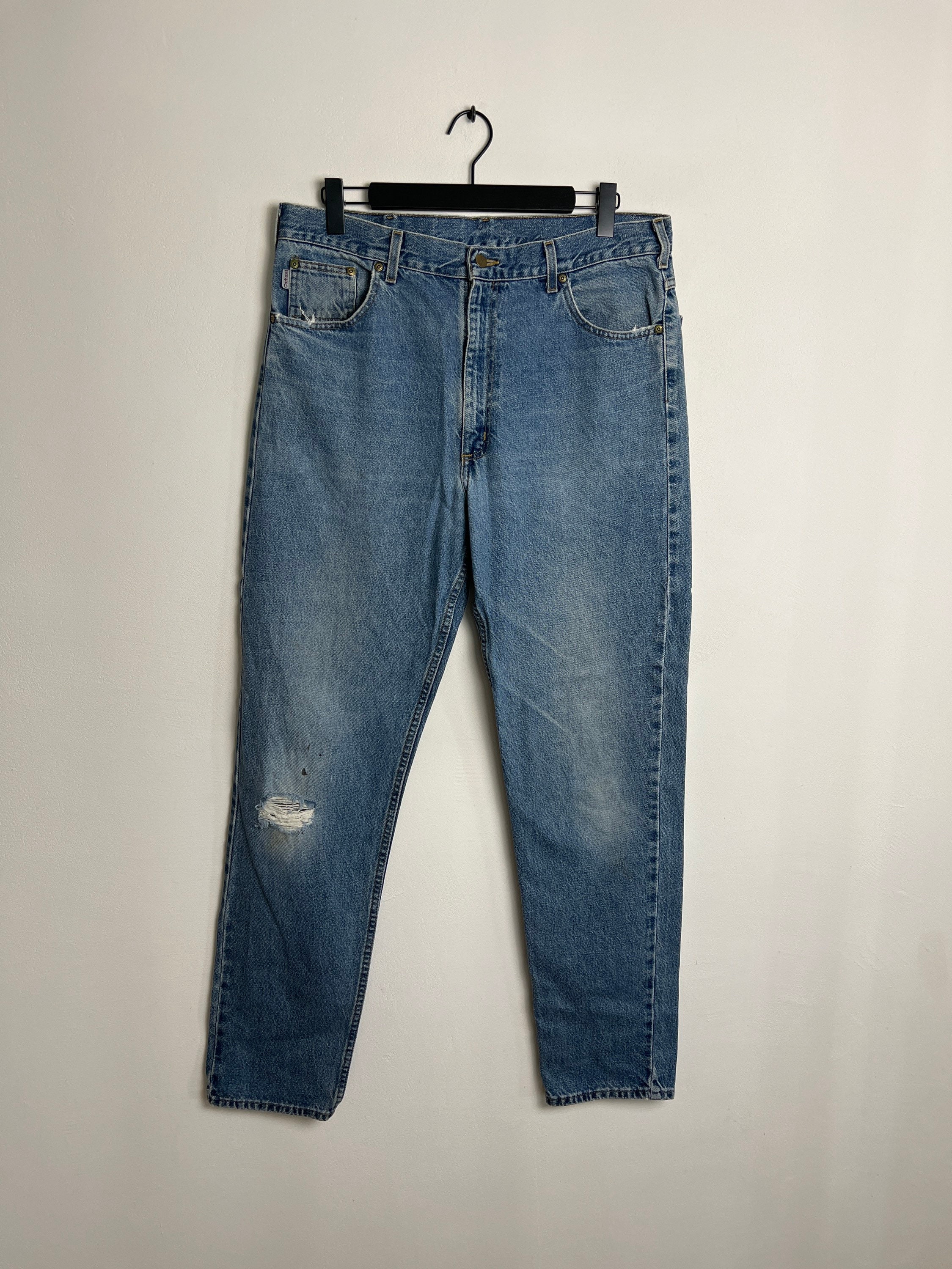 Vintage 90s Carhartt Denim Jeans Hose XL 38x36 - Etsy