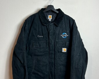 Vintage Berne Apparel Workwear Jacket 2XL Arctic Canvas Grey Zip