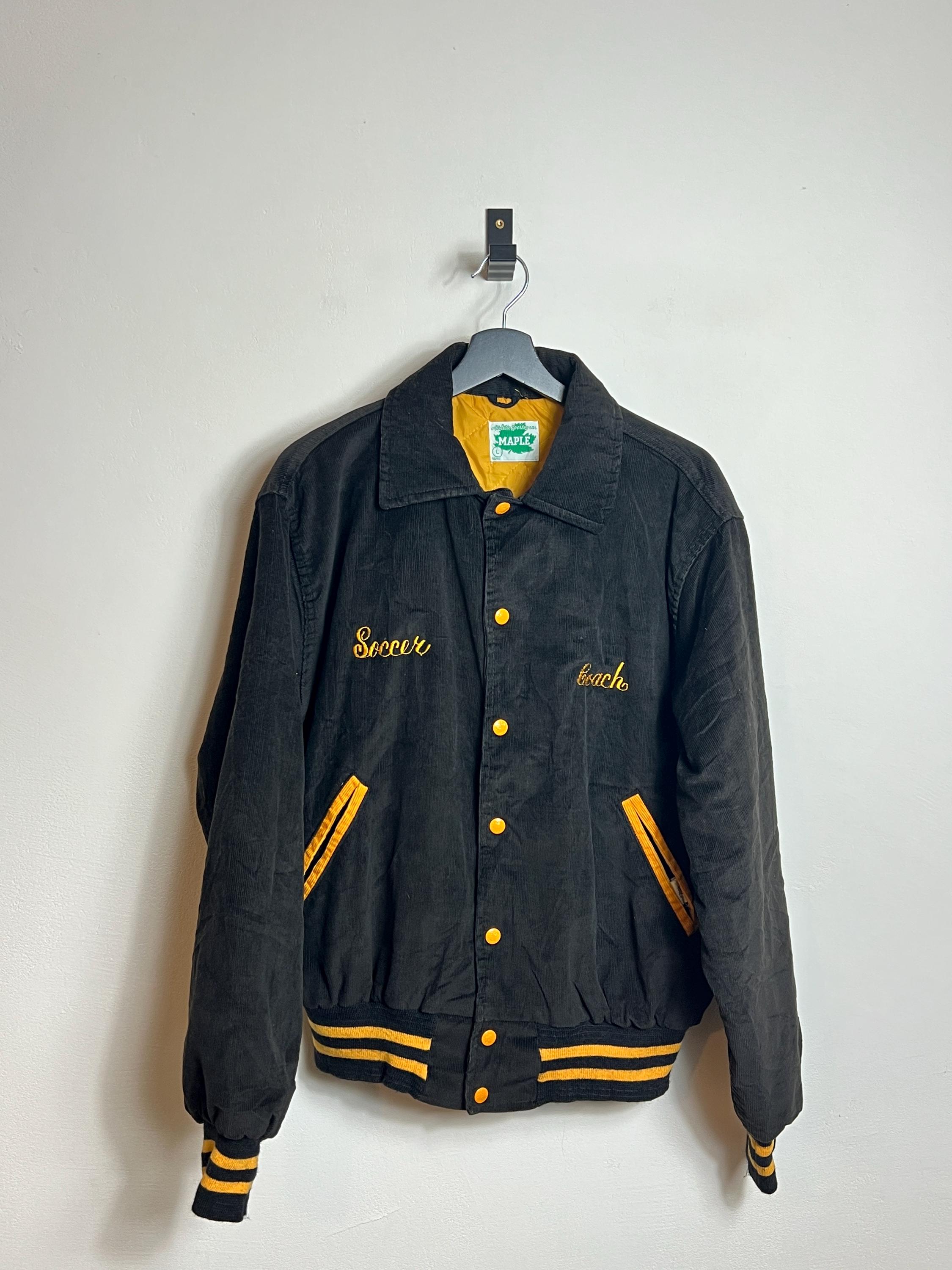 【80s】Euro Vintage Black Corduroy Coat 80s Ruffled Black Corduroy Jacket | S-M - Lucky Vintage