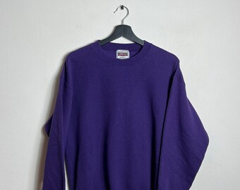 Vintage Brittania Sweatshirt S purple by Levis Strauss Made in USA 90s Plain Blank