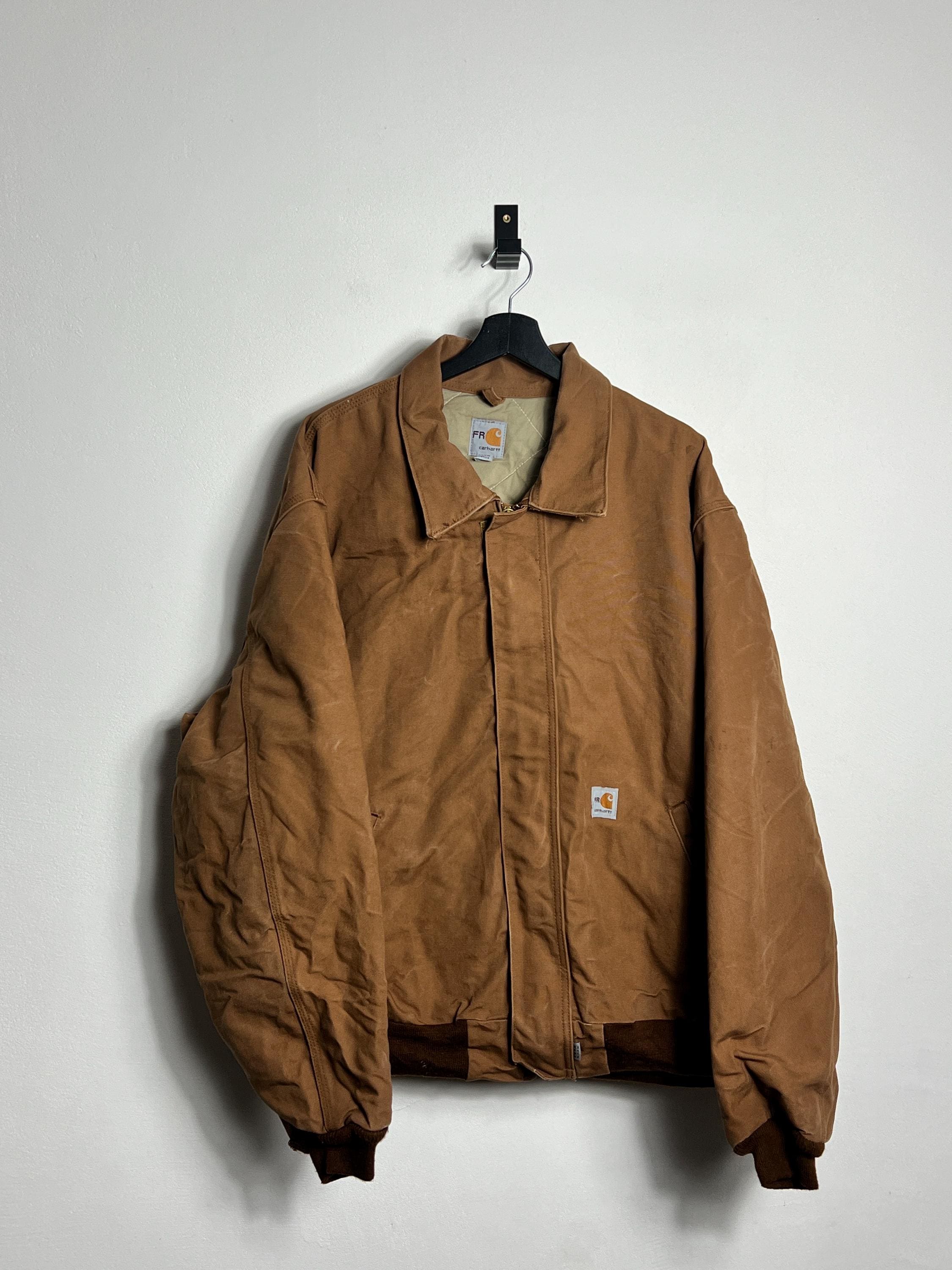 Carhartt FR Workwear Jacket XL 2XL Duck Brown Denim - Etsy