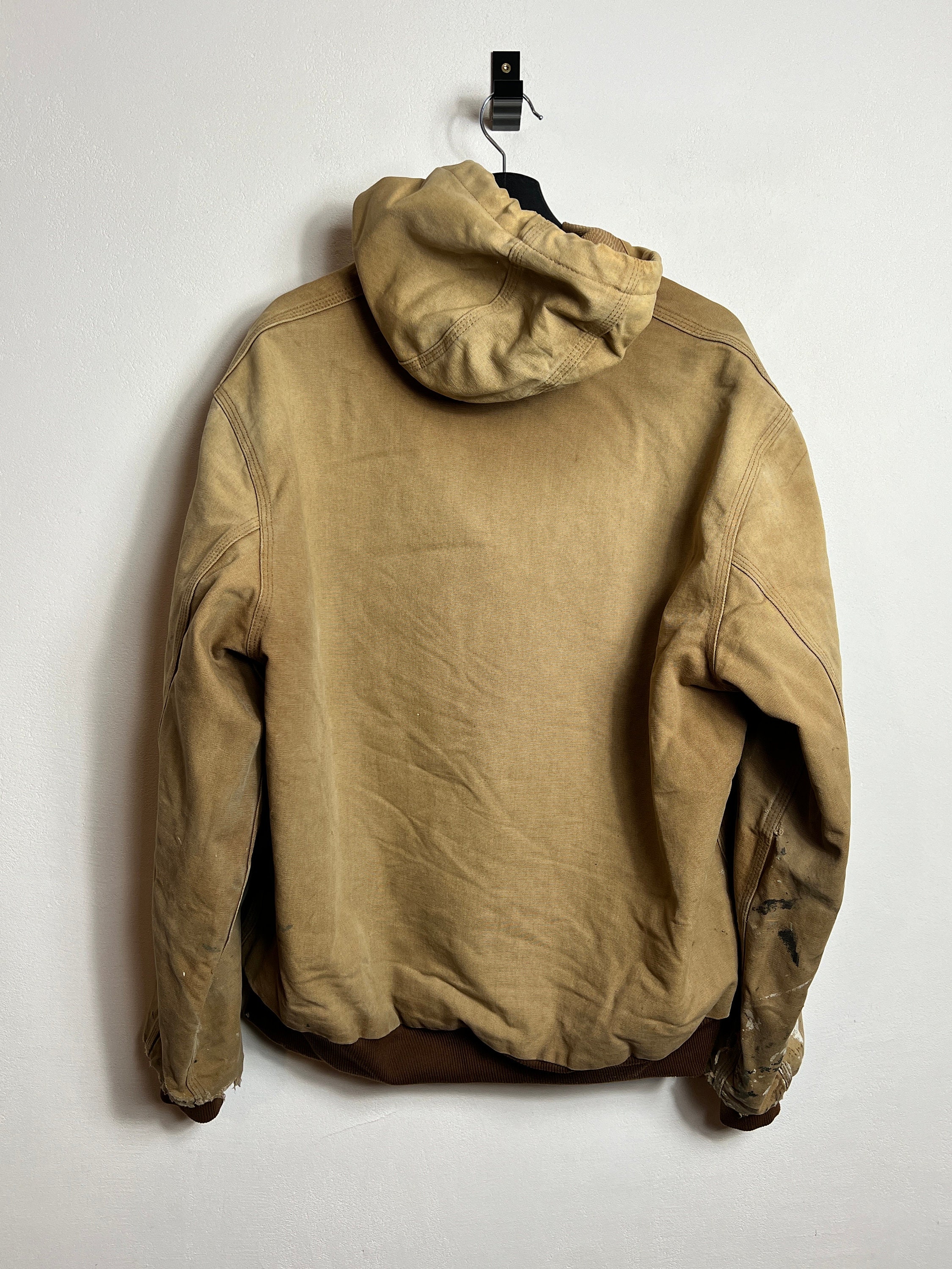 Vintage Carhartt Active Jacket L Brown Paintsplatter