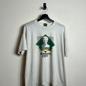 Vintage Newman&#39;s eigen CeasarDressing T-shirt wit L Fruit of the Loom Made in USA 90s Single Stitch
