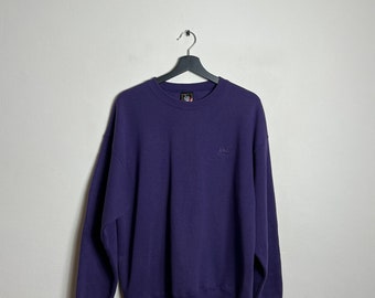 Vintage Olympic Sweatshirt M purple Sweater Crew Neck Made in USA