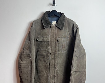 Carhartt 90ｓ サイズ50　USA製 Vintage 90s Carhartt CQ186 Brown Mens 50 XXL Arctic Quilt Lined
