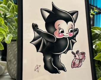 Bat Kewpie Framed Print (5x7)