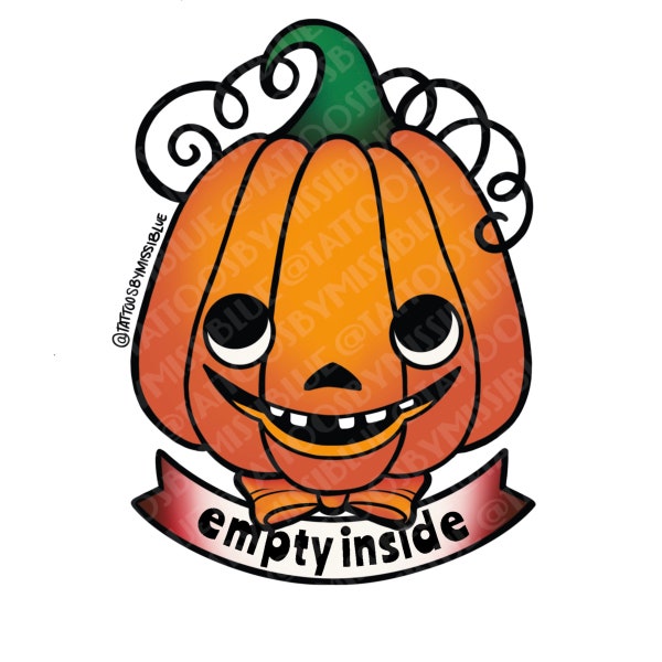 Empty Inside Halloween jack o lantern  Sticker