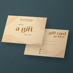 Tarjeta regalo/vale para la tienda HGK