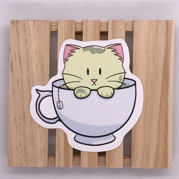 Kitty in a Cup Stickers
