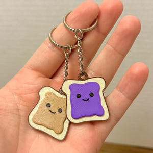 Peanut Butter and Jelly Keychain Set