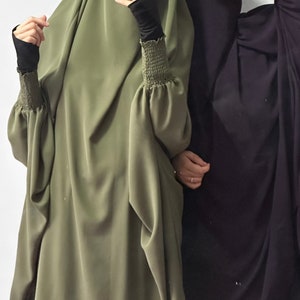 Two Piece Jilbab Abaya Set - Afghan Khimar Skirt Hijab Niqab Veil Islamic | Eid Nikah Wedding Gift Ramadhan | Crepe Summer Lightweight