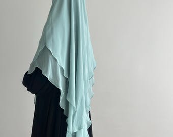 Two Layer Oval Khimar Chiffon – Elegant Islamic Modest Wear