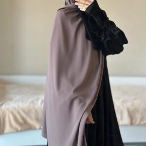 Hijab Large Size Niqab Combination | Head Scarf Muslim Coverage | Made from Premium Quality Egyptian Silk