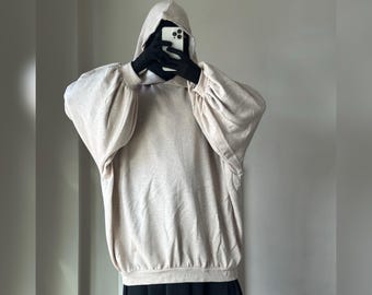 Sudadera con capucha de invierno Abaya islámica modesta - Corte extra ancho y holgado / Hijab holgado con mangas abullonadas, cómodo y elegante, grueso y cálido / Sudadera con capucha LAYAL