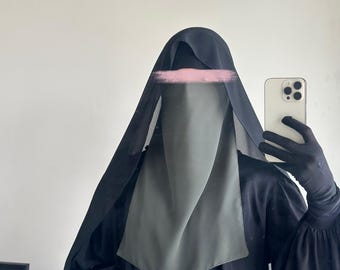Inner Half Niqab Tie String LIMITED IN STOCK - Navy Blue, Black, All colours available Breathable Lightweight
