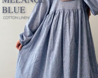 100% Organic Cotton Linen Abaya – Breathable Prayer Dress, Modest Jilbab Khimar