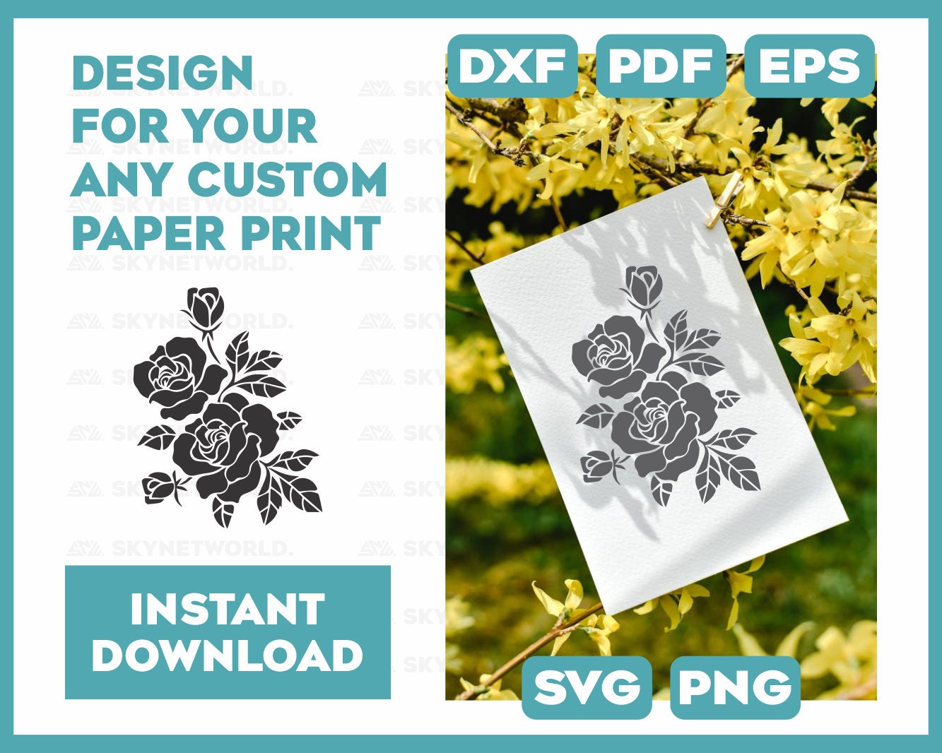 Rose Svg Bundle Flower Svg Floral Svg Rose Stickers Svg - Etsy Australia