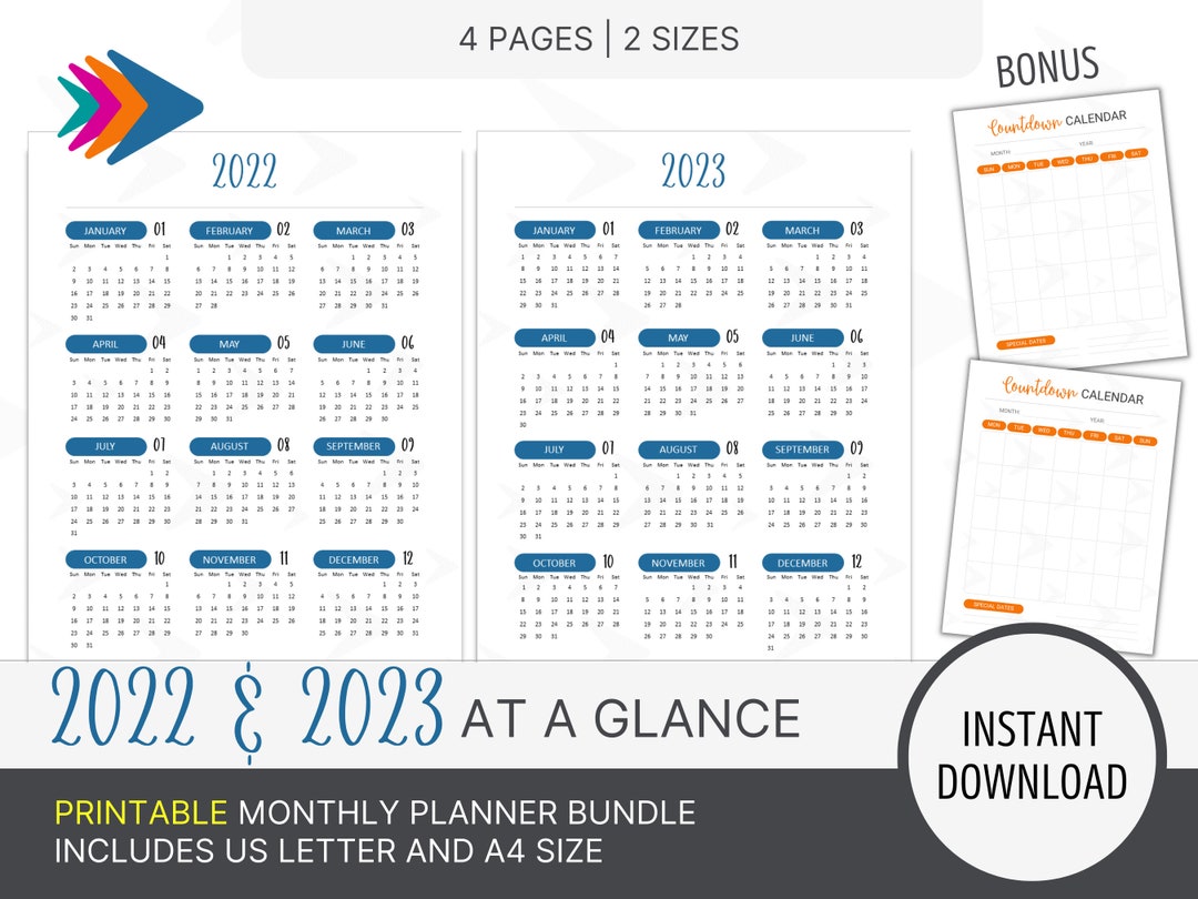Year At A Glance Wall Calendar 