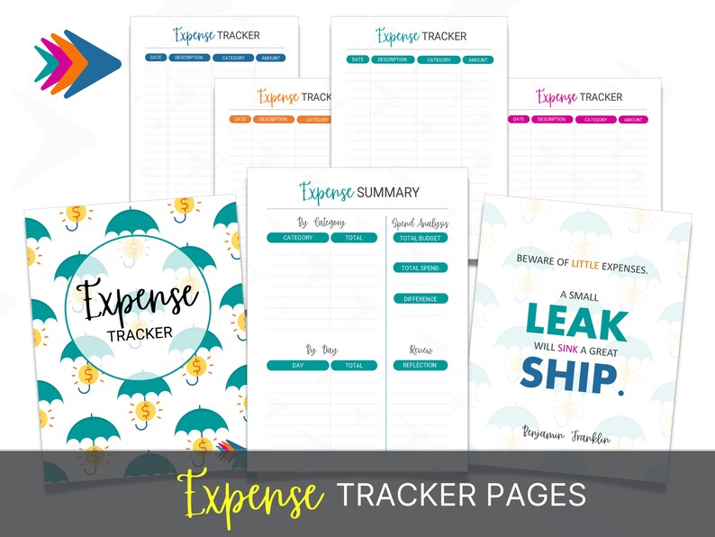 Daily Expense Tracker, Spending Tracker, Minimalist Transaction Log