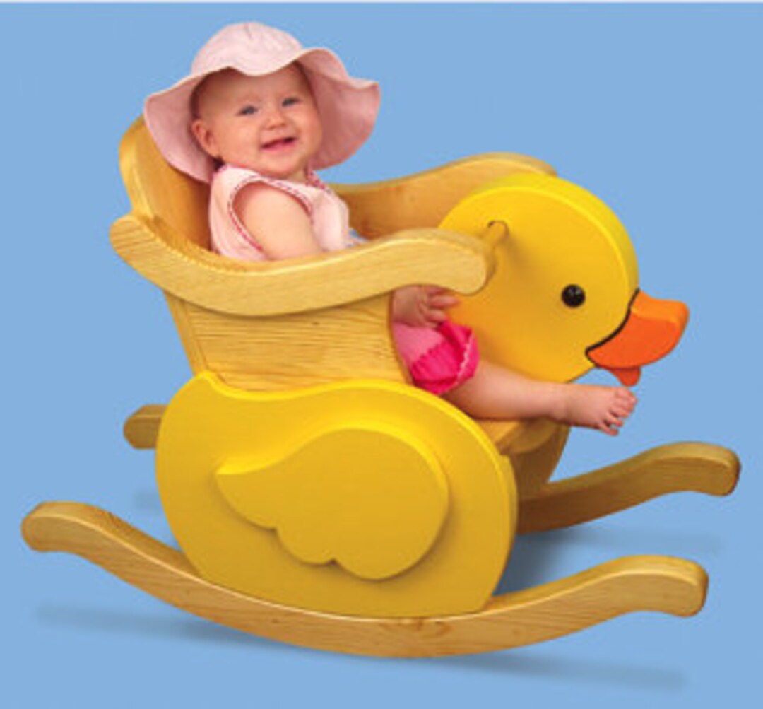 Wooden Duck Rocker Rideon Toy for Babies Nursery Decor Etsy
