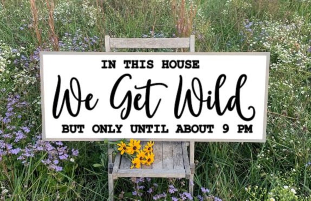 Rustic Porch Sign Funny Outdoor Sign in This House Etsy