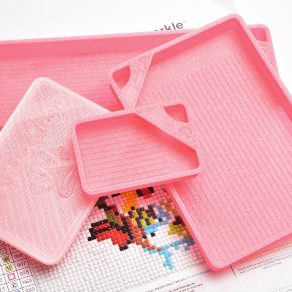 Ballpark Bubblegum Sparkle Translucent Pink - SPECIAL EDITION - Cat-Proof Diamond Painting Tray with Lid