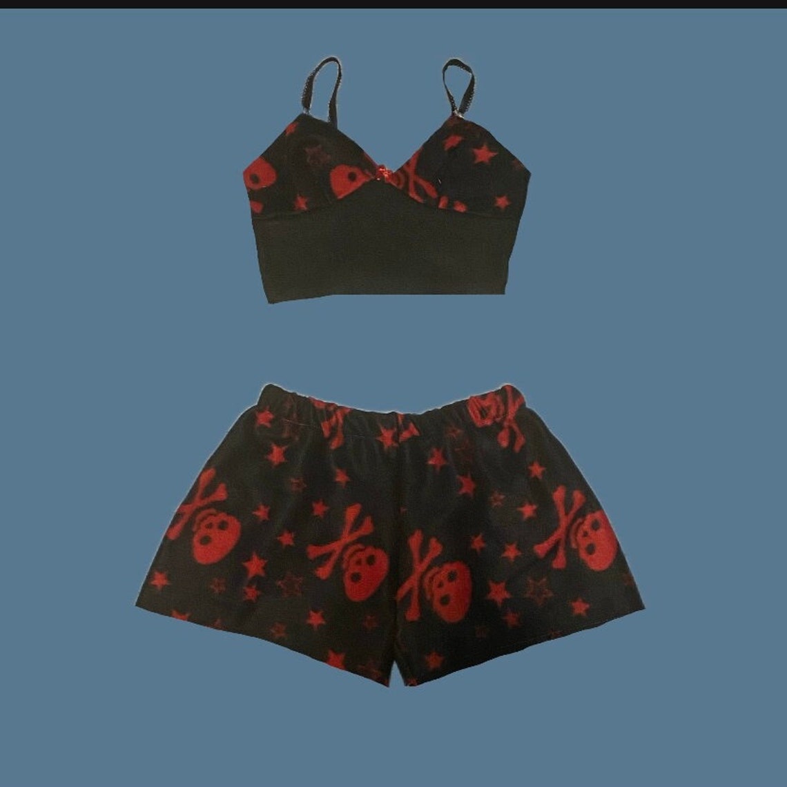 Black Skull Skater Pyjamas