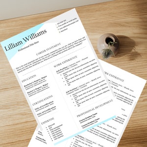 Professional Resume Template, Resume Template for Word, References and Cover Letter Template