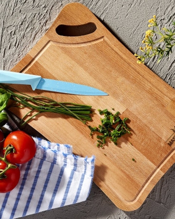 Masterchef Chopping Board Antibacterial Wood Cutting Board Etsy