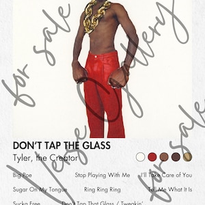 Tyler, the Creator Don't Tap the Glass Album Tracklist Poster - Tyler