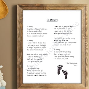 Oh Mommy | Digital Poem for Baby, New Baby Poem, Baby Poem Prints, Digital Baby Poem, Digital Printable PDF Poem