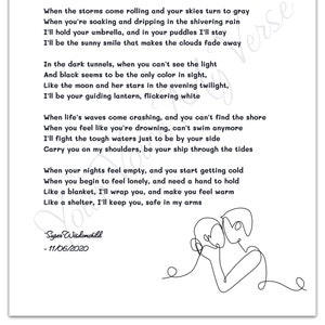 Safe In My Arms ~ YourVoiceMyVerse | Valentine&#39;s Day Poem, Anniversary Poem, Best Friend Poem, Poem for Boy/Girlfriend | Downloadable PDF