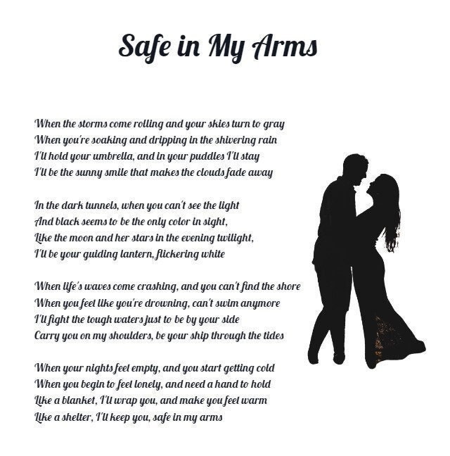Safe in My Arms Yourvoicemyverse Couples Poem, Anniversary Poem, Best
