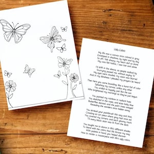 Cartão de Poesia Feito à Mão – "Cores Feias" – Cartão de Saudações Inspirador para Amigos, Família e Entes Queridos, Cartão de Saudações Romântico, Só Porque