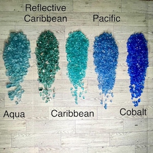 Recycled Small Crushed Glass for Crafts, Vase Filler, Glass Gravel, Broken Glass Pieces, Fire Pit Glass, Shattered Glass