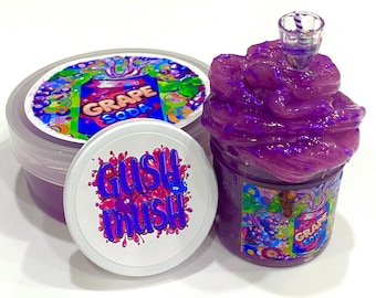 Grape Soda Scented Clear Slime: DIY Kit with Sprinkles