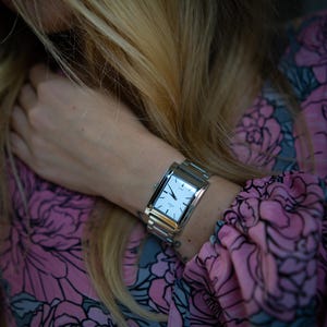 Watches for woman | Stainless Steel with White Dial, Tank Quartz Retro Dress Watch, womens watch, cartier and seiko, Personalise you watch
