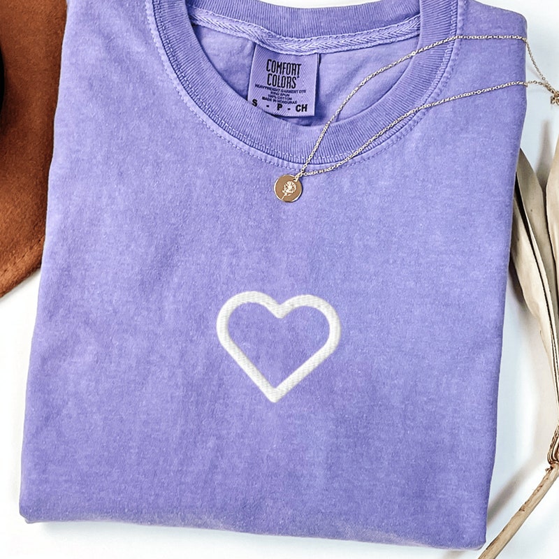 Embroidered Heart Tee