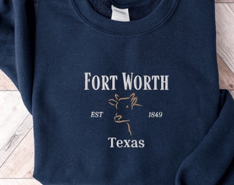 Bluza z haftem Fort Worth Texas, bluza Stockyards