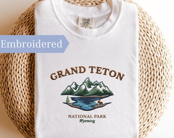 Embroidered Grand Teton National Park T-shirt