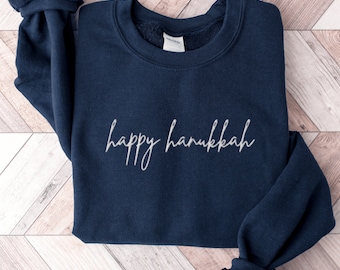 Hanukkah Sweatshirt Hanukkah Sweater Happy Hanukkah - Etsy