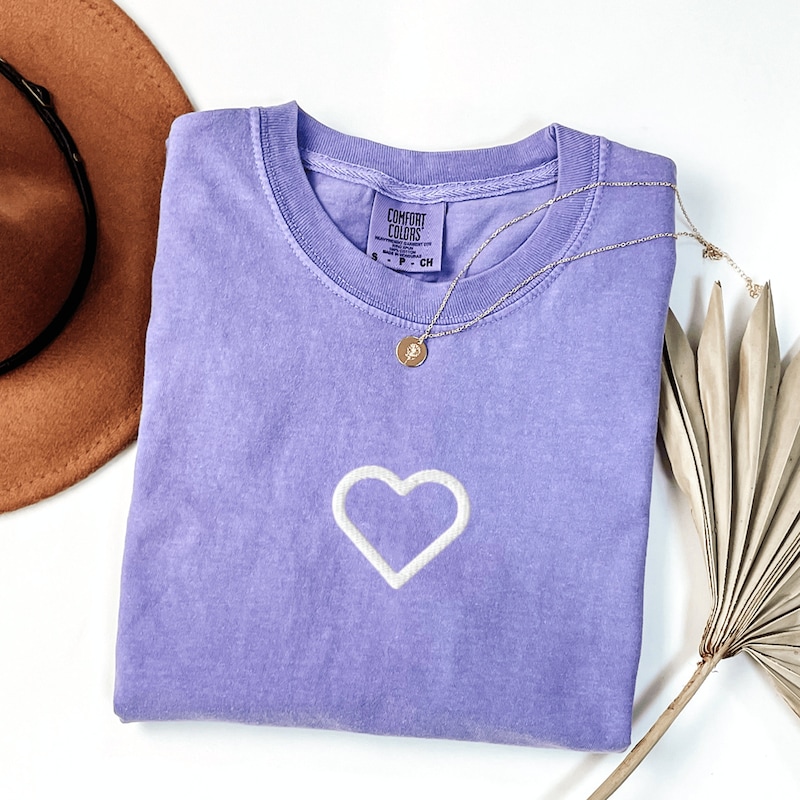 Heart & Thread Shirt in Blue Stripe and Heart Embroidered main image 1