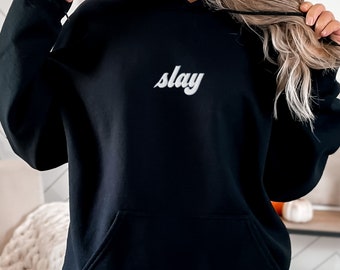 Bluza z kapturem Slay z haftem