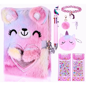  Secret Diary Set with Lock for Girls - Kids Locking Journal for  Teens, Tweens - Birthday Gift Ideas for Girl Ages 8-12+ - Gifts for 8, 9,  10, 11, 12 Year