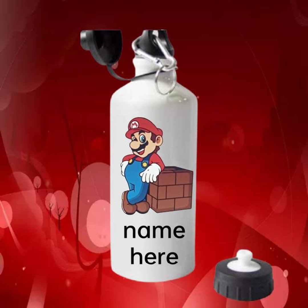 Super Mario Water Bottle With Free Personalisation - Etsy